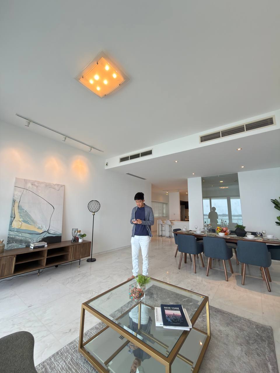 Delvin Goh at a property viewing